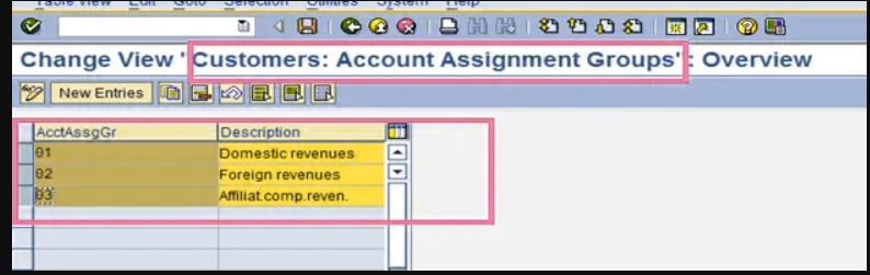 Account Assignment group for Customer