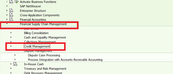 sap fscm credit management configuration